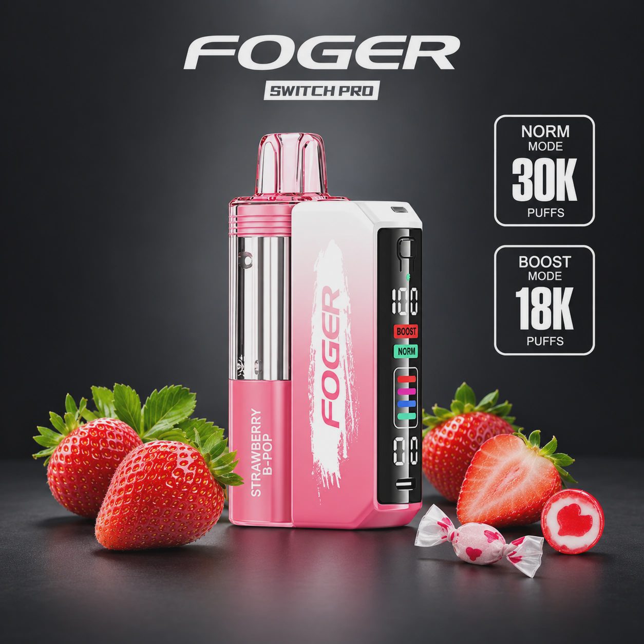Foger Switch Pro Kit - Strawberry B-Burst (Box of 5)