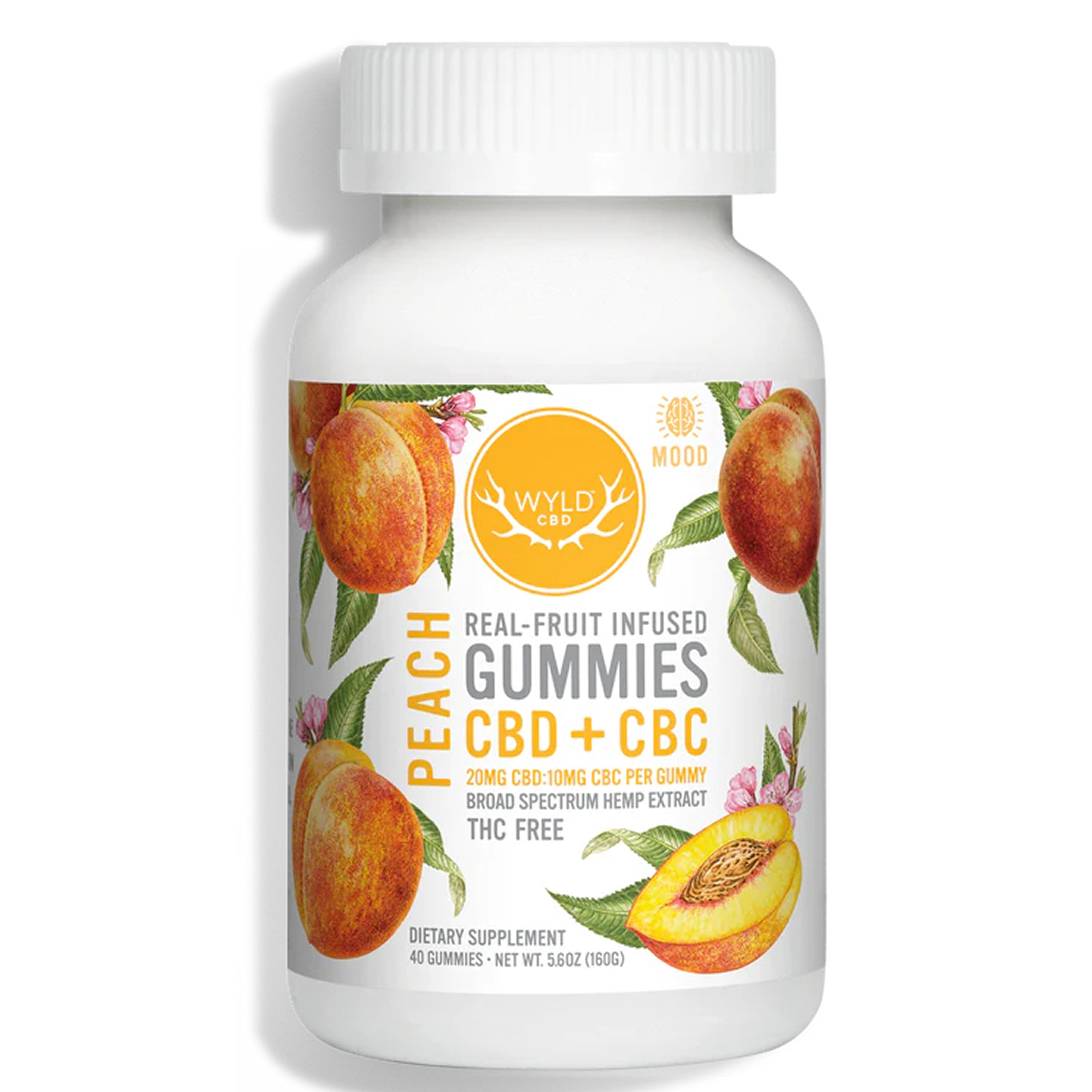 Wyld CBD + CBC Peach Gummies - 40 Ct