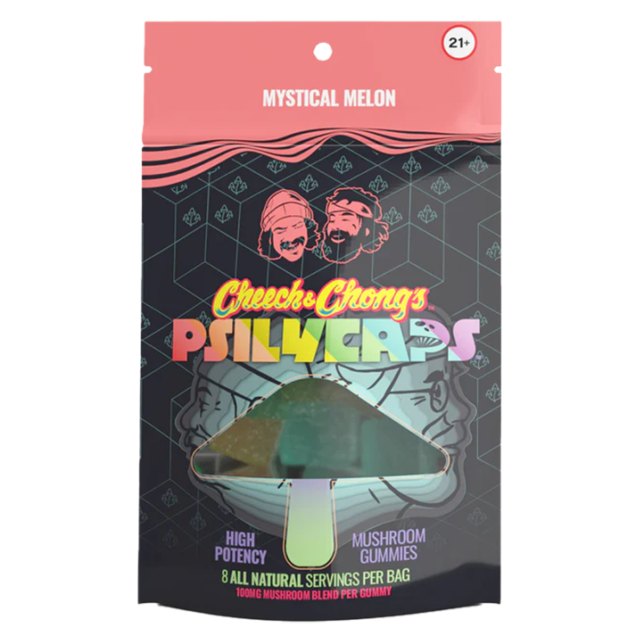 Cheech & Chong's Psilycaps Mushroom Gummies Mystical Melon - 8 Ct