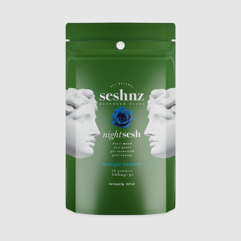Seshnz Night Sesh Mushroom Gummies Midnight Blueberry - 10 Ct
