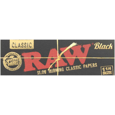 RAW Black 1 1/4 Rolling Papers - 50 Ct