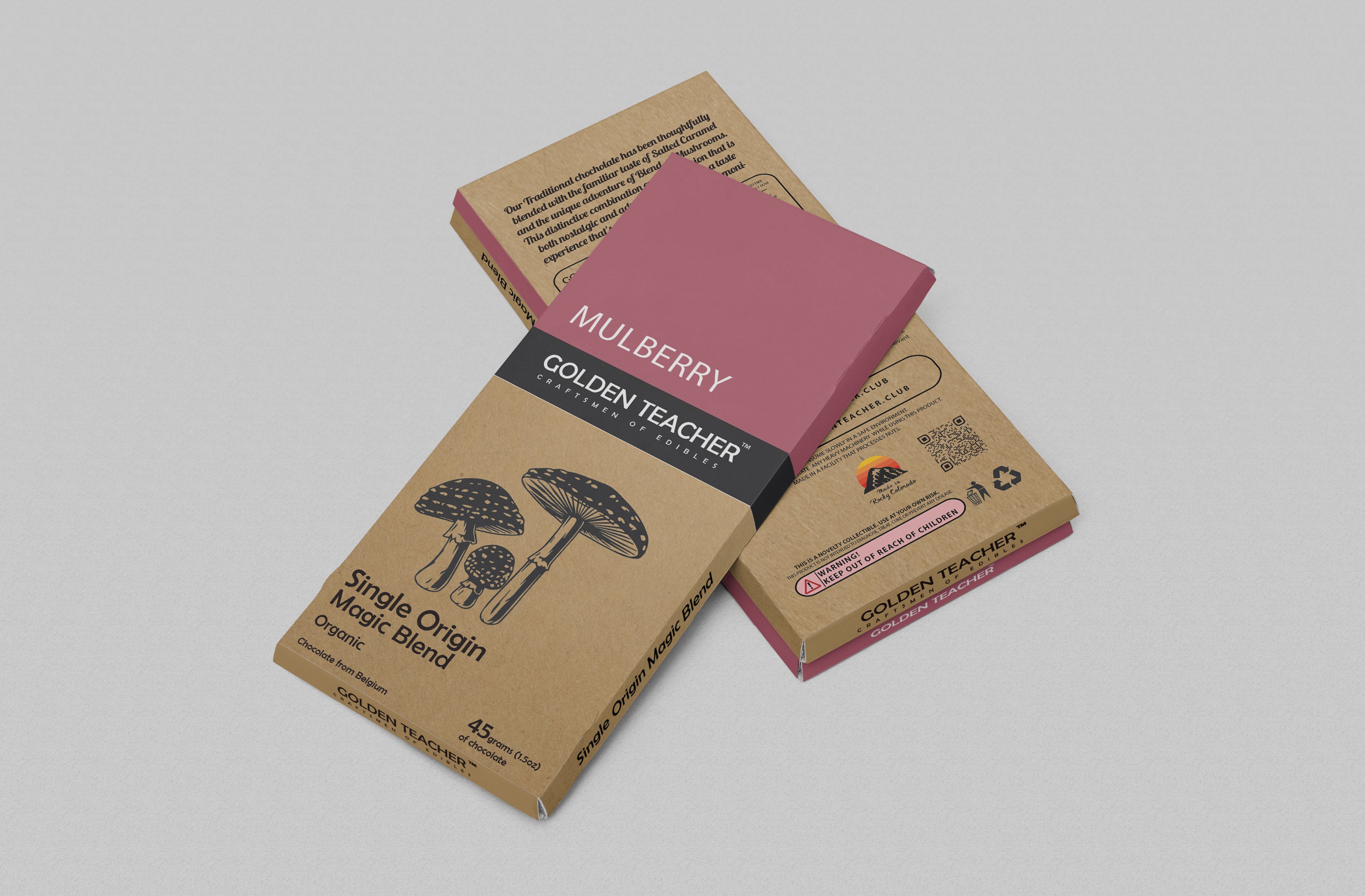 Golden Teacher Mulberry Chocolate Bar