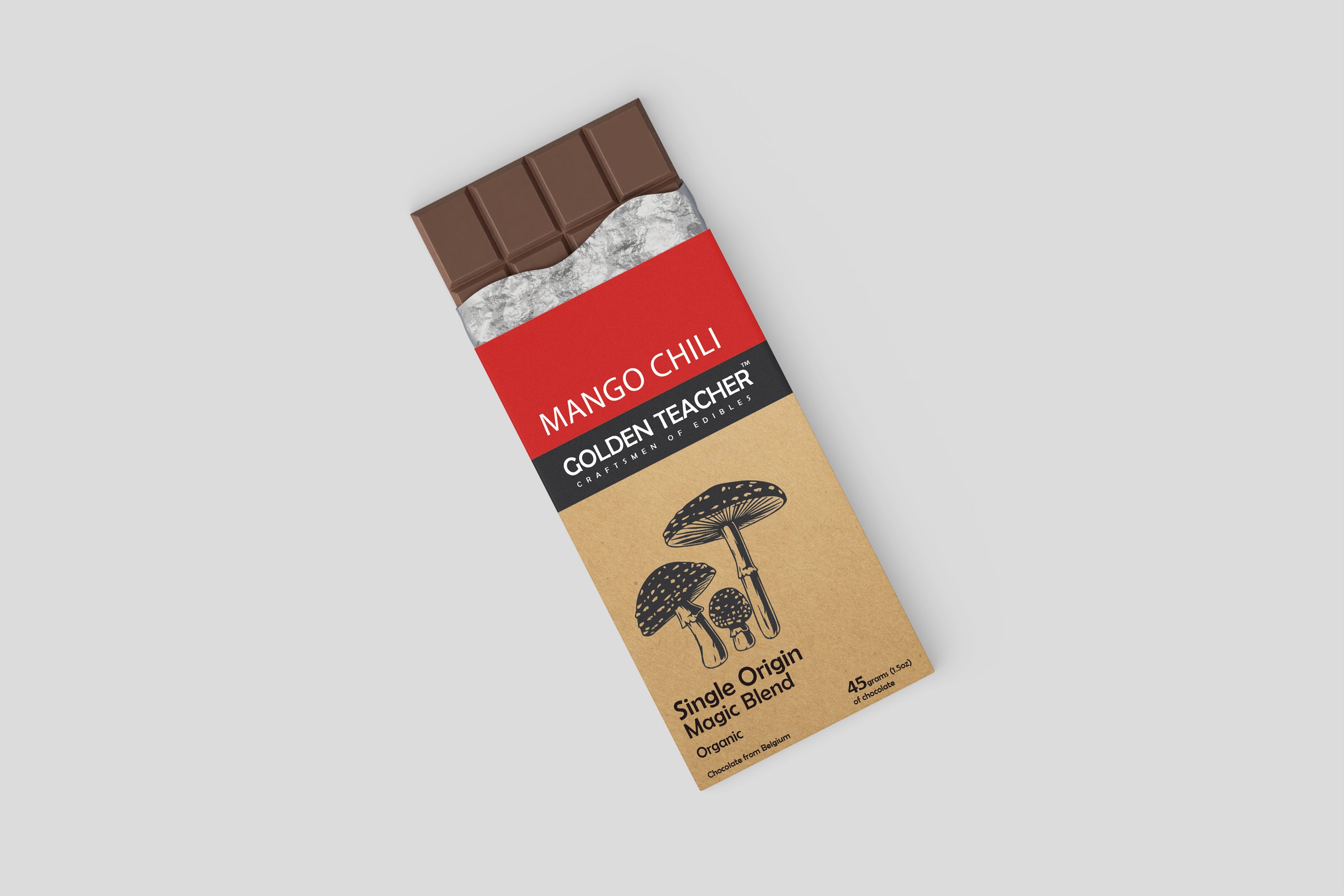 Golden Teacher Mango Chili Chocolate Bar